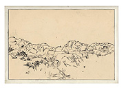 desert rocks and brush foreground